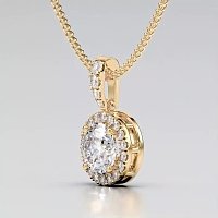 Angeli Diamond Bail Set Pendant