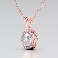 Angeli Halo Claw Set Pendant