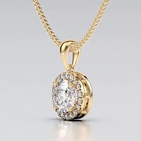 Angeli Halo Claw Set Pendant