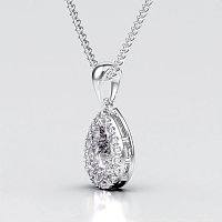 Angeli Halo Claw Set Pendant