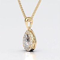 Angeli Halo Claw Set Pendant