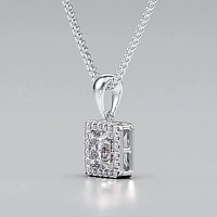 Angeli Halo Claw Set Pendant