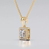 Angeli Halo Claw Set Pendant