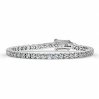 Tennis Bracelet with Round Natural Diamonds 9cts Total Weight