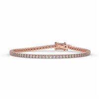 Tennis Bracelet with Round Natural Diamonds 3cts Total Weight