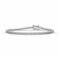 Tennis Bracelet with Round Natural Diamonds 3cts Total Weight