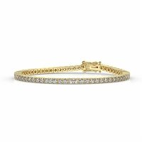 Tennis Bracelet with Round Natural Diamonds 4cts Total Weight