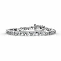 Tennis Bracelet with Round Natural Diamonds 10cts Total Weight