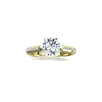 Dalia 1.01ct Round IGI LG Side Stones Diamond Engagement Ring