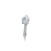 Calista 1.01ct Round IGI LG Side Stones Diamond Engagement Ring