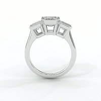 Selena 3 Stones Engagement Ring with 2.57ct IGI LG Diamonds
