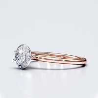 Petite Star Halo Diamond Engagement Ring