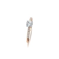 Petite Cathedral Claw Set Diamond Engagement Ring