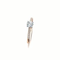 Petite Cathedral Claw Set Diamond Engagement Ring