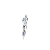Petite Cathedral Claw Set Diamond Engagement Ring