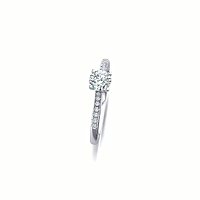 Petite Cathedral Claw Set Diamond Engagement Ring