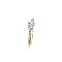 Petite Cathedral Claw Set Diamond Engagement Ring