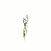 Petite Cathedral Claw Set Diamond Engagement Ring
