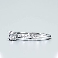 Petite Traditional Claw Set Diamond Engagement Ring