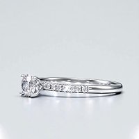 Petite Traditional Claw Set Diamond Engagement Ring