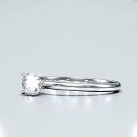 Petite Traditional Solitaire Diamond Engagement Ring