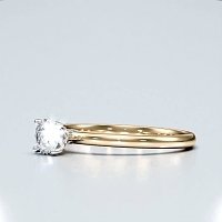 Petite Traditional Solitaire Diamond Engagement Ring