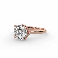 Rene Engagement Ring with Curved Hidden Halo