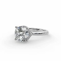 Rene Engagement Ring with Curved Hidden Halo