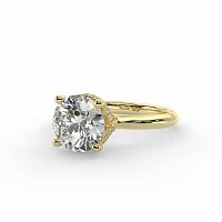 Rene Engagement Ring with Curved Hidden Halo