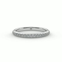 Rene Straight Wedding Ring with Natural Diamonds 0.2ct Total Weight