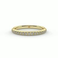 Rene Straight Wedding Ring with Natural Diamonds 0.2ct Total Weight