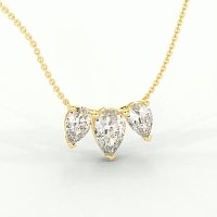 Trilogy Pendant with Pear Lab Grown Diamonds 2.18cts Total Weight