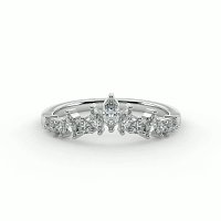 Marquise Round Natural Diamond Wedding Ring 0.30cts Total Weight