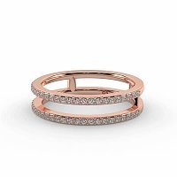 Split Double Band Wedding Ring