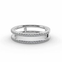 Split Double Band Wedding Ring