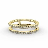 Split Double Band Wedding Ring