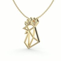 Rooster Pendant featuring 10 Natural Citrine stones