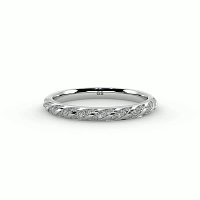 Angeli Twirling Natural Diamond Wedding Ring 0.10cts Total Weight