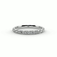 Angeli Twirling Natural Diamond Wedding Ring 0.10cts Total Weight