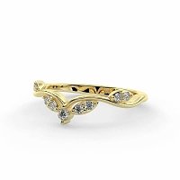 Leaf-Marqui Shaped Wedding Ring