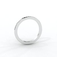 Ariel Wedding Ring with Hammer set Diamonds on Band