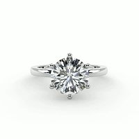 Ariel Side Stones Ring with IGI LG Diamonds 2.03cts Total Weight