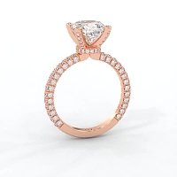 Tulip with Diamond Crown and Claw Set Diamond on Band
