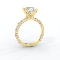 Tulip with Diamond Crown and Claw Set Diamond on Band