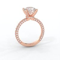 Tulip with Diamond Crown and Claw Set Diamond on Band