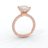 Tulip with Diamond Crown and Claw Set Diamond on Band