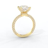Tulip with Diamond Crown and Claw Set Diamond on Band