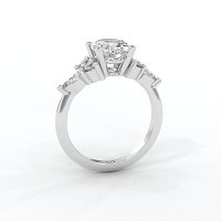Cluster with Round and Marquise Side Stones