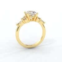 Cluster with Round and Marquise Side Stones