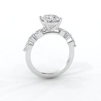 Cluster with Round and Marquise Side Stones